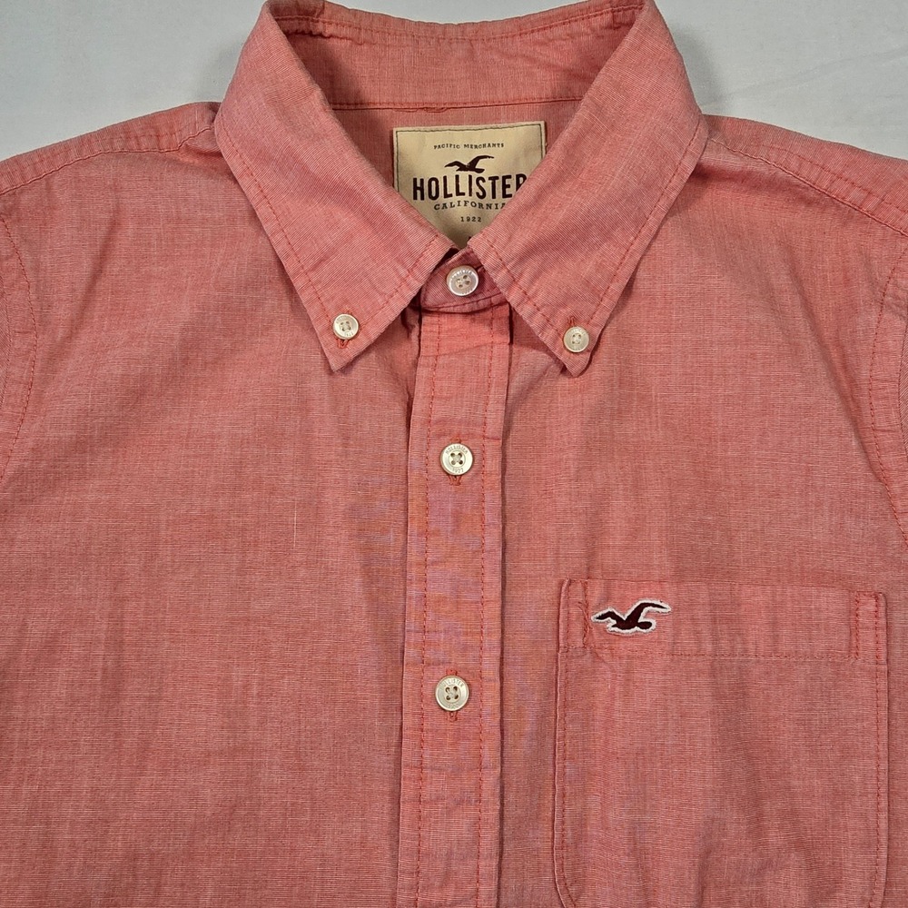 Vintage Hollister Men's Short Sleeve‎ Button Down Shirt